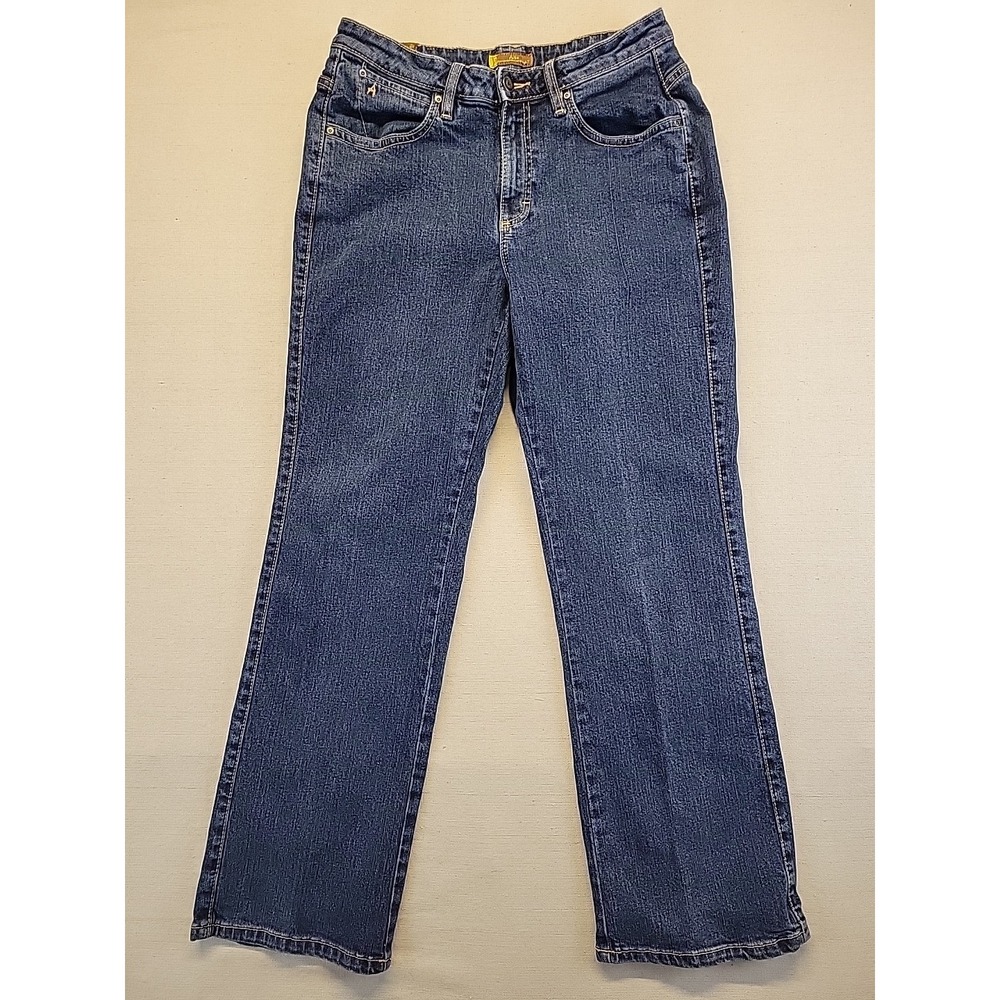 Aura Women's Jeans Size 10 Short Straight Leg Medium Wash Stretch Denim
